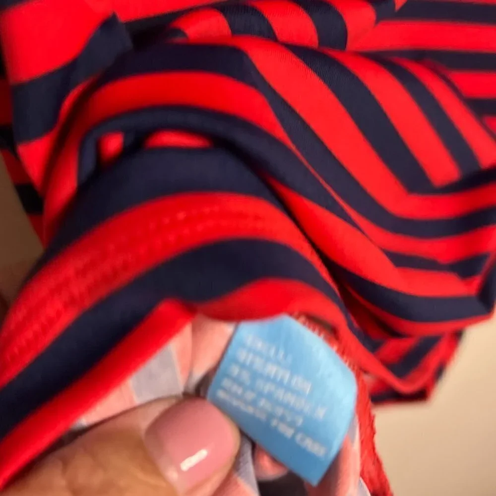 J McLaughlin Rd & Blue Stripe Catalina Cloth Side Ruched Top Size S - Picture 6 of 6